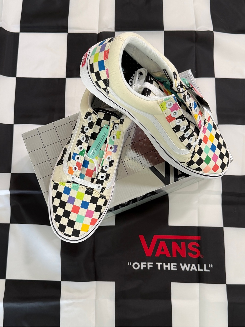 Vans Checkerboard Multi-Color Low Top Sneakers